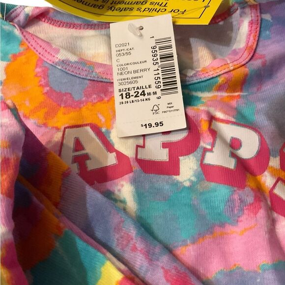 Colorful Tie-Dye Kids Pajama Set - Picture 3 of 3